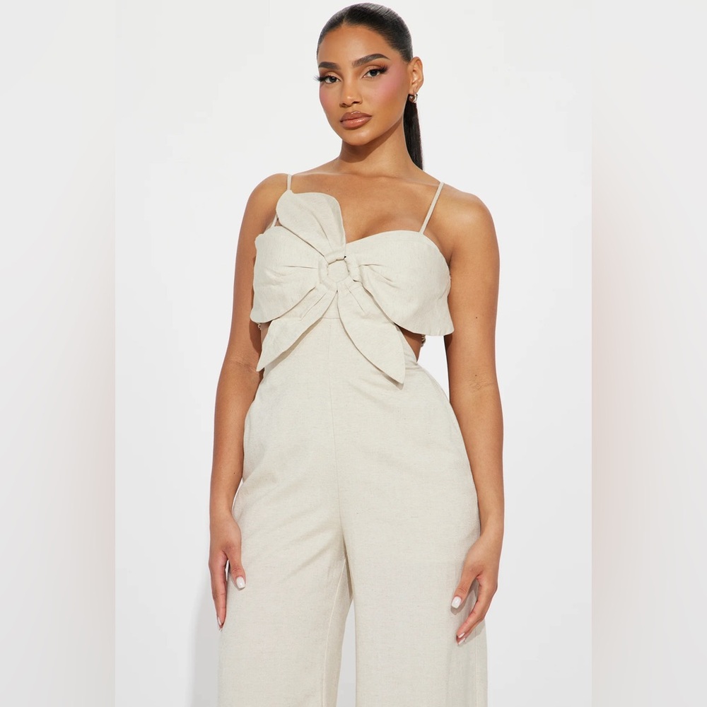 Follow the petals linen jumpsuit